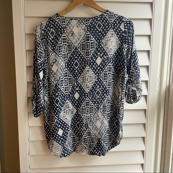 Blue and White Half-Sleeved Vero Moda Too - Picture 5 of 5